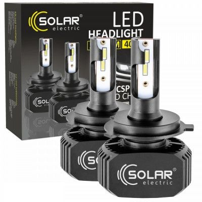 Автолампа SOLAR H4 LED 12/24V 40W 5000Lm 6000K, CSP1860 (8204) | Зображення 1