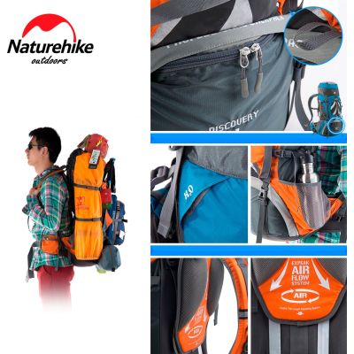 Рюкзак туристичний Naturehike NH70B070-B 70+5 л Orange (6927595709016) | Зображення 2
