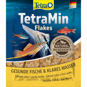 Корм сухий Tetra Min Flakes для тропічних акваріумних рибок в пластівцях 12 г