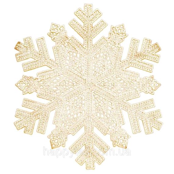 Килимок для сервірування столу Snowflake 38 см, золото HP-36327-13