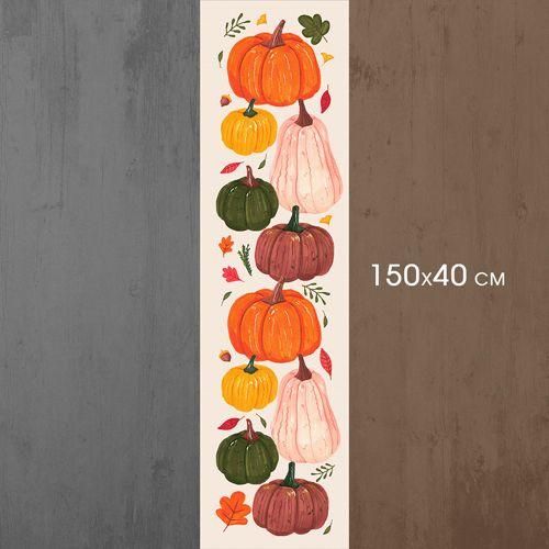 Доріжка на стіл Кольорові гарбузи 150x40 см (DR__24S004) | Зображення 2