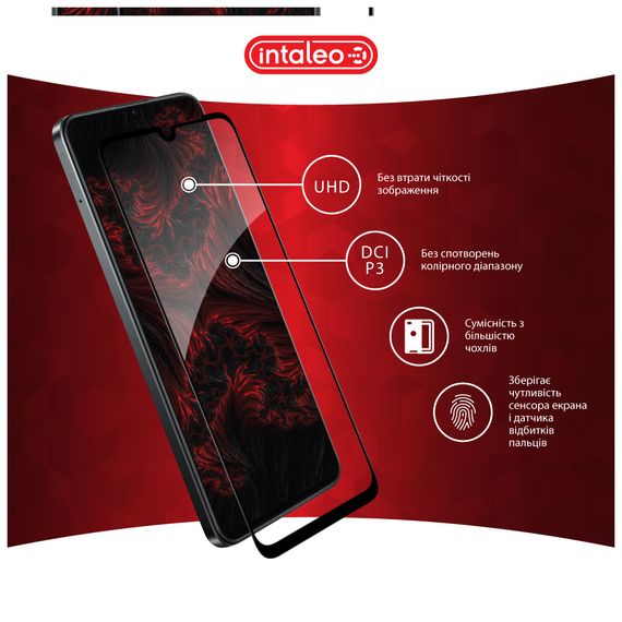 Скло захисне Intaleo Full Glue Realme Note 60X Black (1283126609053) | Зображення 3