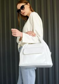 Жіноча спортивна cумка Sambag Vogue BKS біла 37 х 25 х 16 см (90153008)