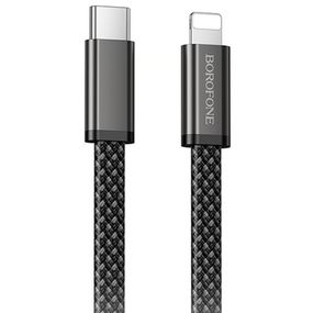 Дата кабель Borofone BX124 Peace Type-C to Lightning 30W (1m) Black