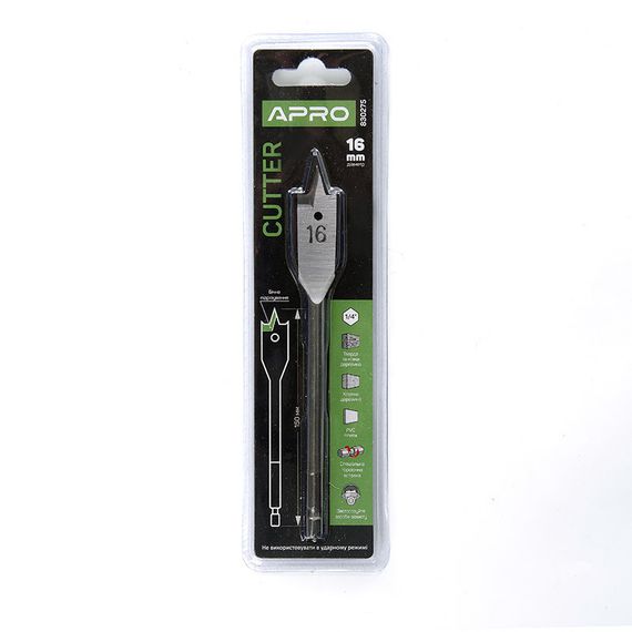 Свердло пір'яне Ø16 мм, довжина 150 мм Cutter APRO 8302751 | Зображення 1