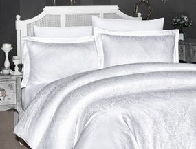 Постельное белье First Choice Jacquard Satin 200х220 см Misra White