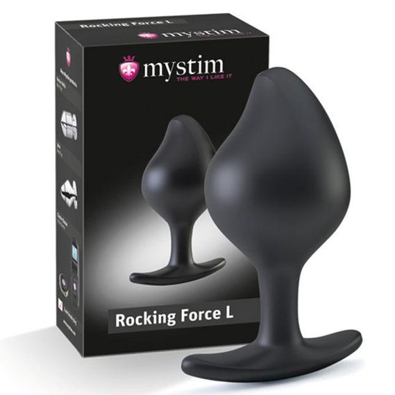 Силіконова анальна пробка Mystim Rocking Force L для електростимулятора, діаметр 4,7 см Sex Aura | Зображення 4