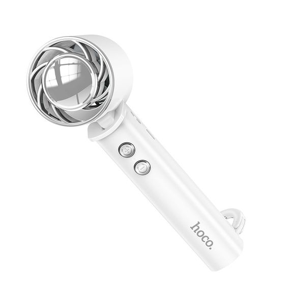 Портативний вентилятор Hoco HX61 Exquisite handheld folding fan 1200 mAh White | Зображення 2