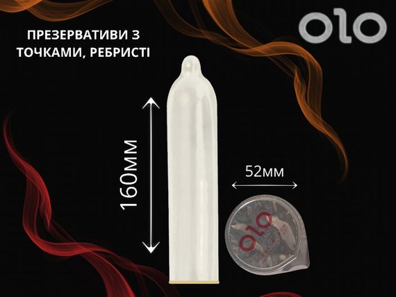 Презервативи Olo Gold Budda з гіалуроновим змащенням і ароматом ванілі, ребристі з точками, 10 шт | Зображення 2