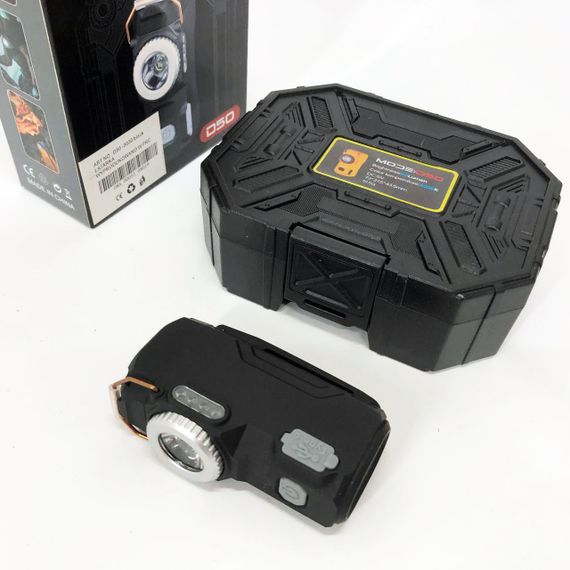 Багатофункціональний армійський ліхтар D50-SMD - індикація заряду, запальничка. Колір: чорний | Зображення 1