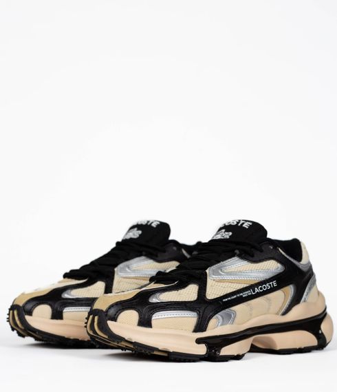 Чоловічі кросівки Lacoste L003 2K24 beige black | Зображення 4