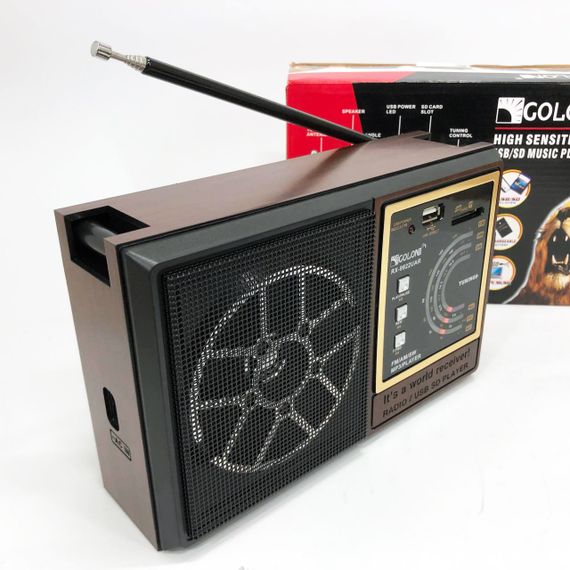 Портативный радиоприемник Хит GOLON RX-9922UAR, Радиоприемник фм ретро на батарейках ZG-83 | Зображення 2