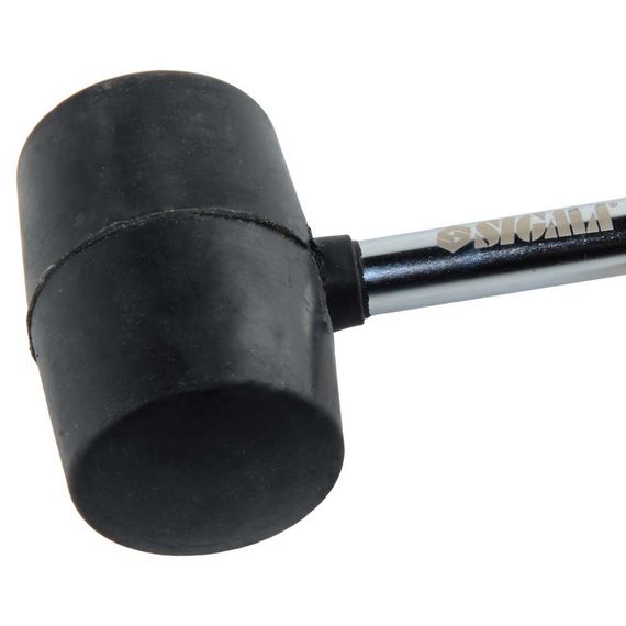 Киянка резиновая Sigma 225 г черная, металлическая обрезиненная рукоятка (4317461) | Зображення 1