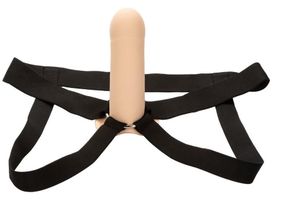 Порожнистий фалопротез із ременями для кріплення CalExotics Performance Maxx, бежевий, 16 × 5 см Sex Aura