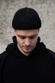 Хутряна кепка Докер Without Snake Black