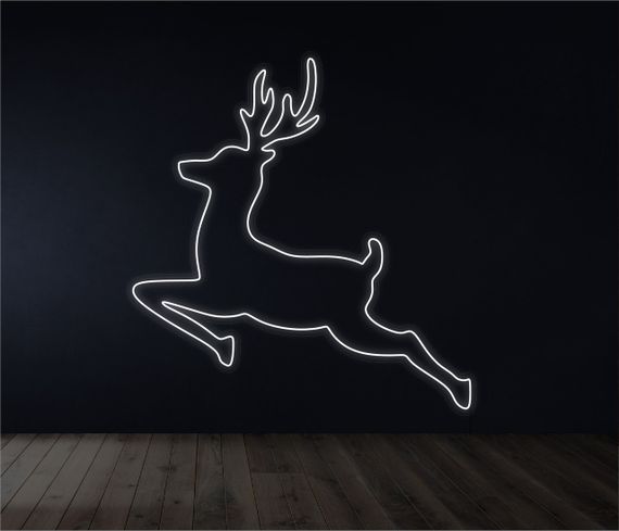 Неоновий світильник Олень 580х600 acr-n000015