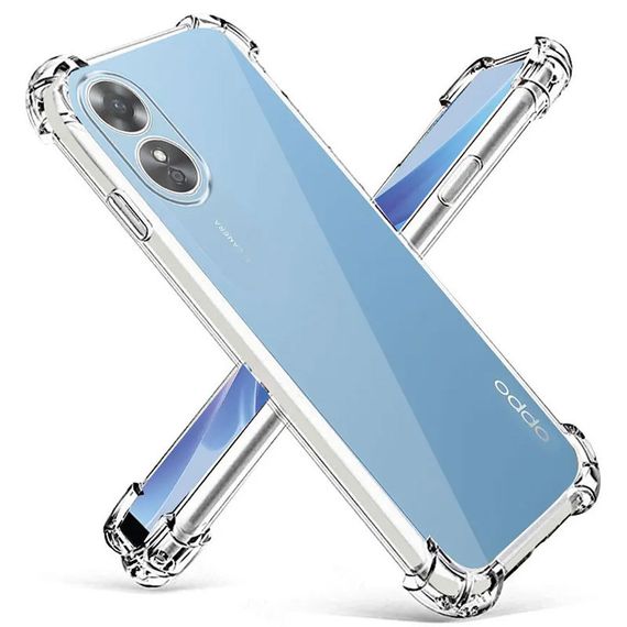 TPU чохол GETMAN Ease logo посилені кути Full Camera для Oppo A38 / A18 Безбарвний (прозорий) | Зображення 2