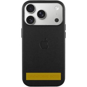 Чохол шкіряний Leather Case (AA) with MagSafe and Animation для Apple iPhone 17 (6.3") Black