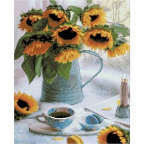 Алмазная мозаика "Подсолнухи в кувшине" FA40863 40х50 см