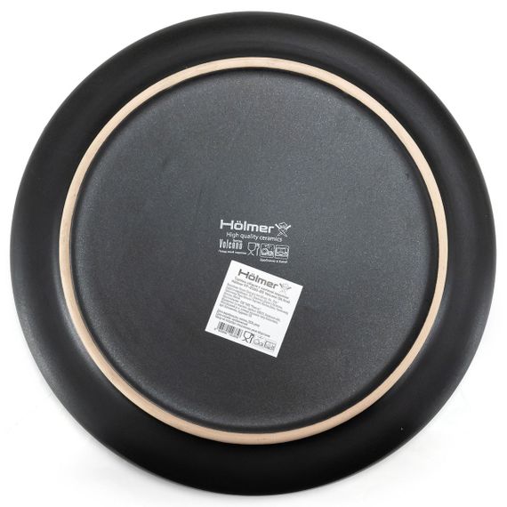 Тарілка обідня Holmer Volcano FP-01265-BD 26.5 см чорна | Зображення 6