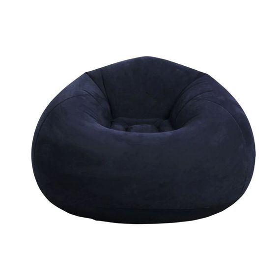 Надувное кресло-мешок Inflatable Sofa чёрный • Мягкое надувное кресло-пуф 110х110х85 см для дома, дачи, отдыха и пикника | Зображення 1