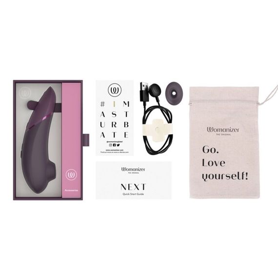 Вакуумный клиторальный стимулятор Womanizer Next Dark Purple, 3D Pleasure Air, 14 уровней интенсивности | Зображення 5