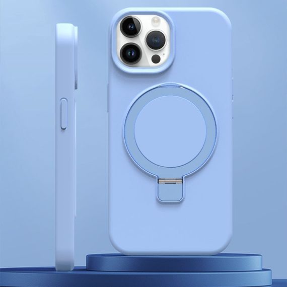 Чохол Silicone Case Full Protective NO LOGO with Ring для Apple iPhone 13 Pro Max (6.7") Blue | Зображення 4