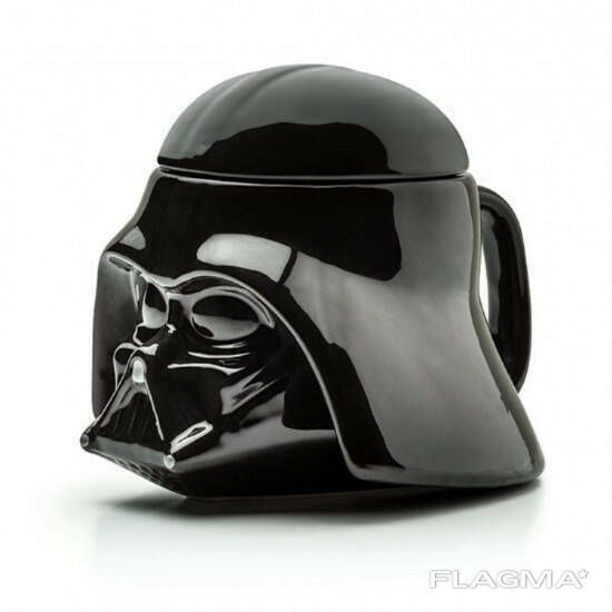 Кружка Чашка с крышкой Star Wars Дарт Вейдер Star Wars 3D (Черная) Керамика | Зображення 1