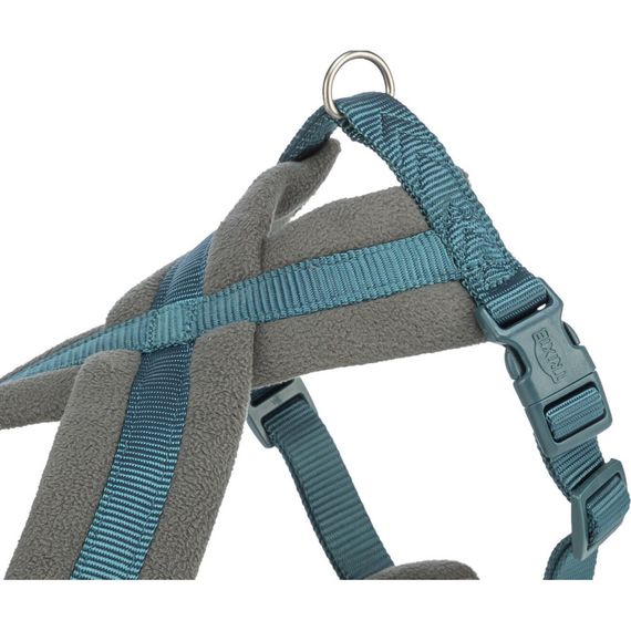 Шлея Trixie Premium для собак туристична XS–S 30–55 см 15 мм синьо-зелена | Зображення 1