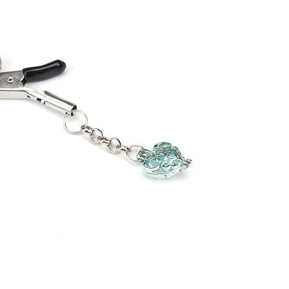 Затискачі для сосків Liebe Seele Glow-in-dark Nipple Clamps Light Blue | Зображення 1