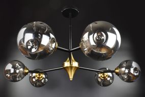 Люстра стельова на 6 лампочок 26491 Латунь 30-70х94х94 см.