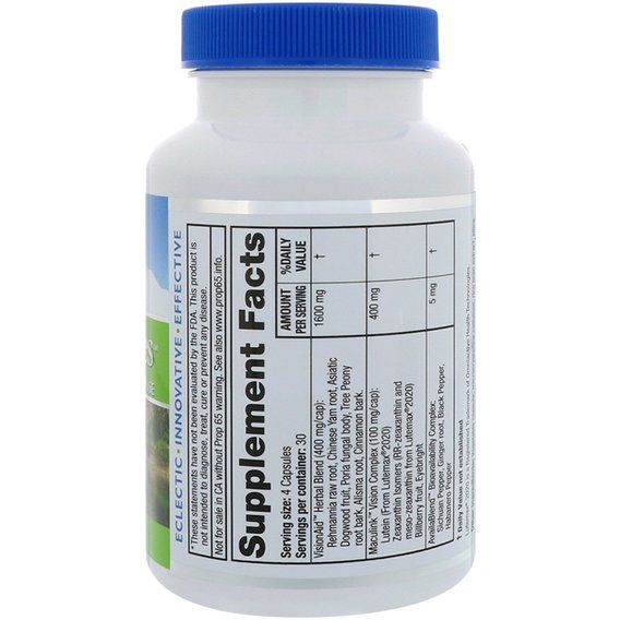 Комплекс для профилактики зрения RidgeCrest Herbals EssentialEyes 120 Veg Caps RCH197 | Зображення 1