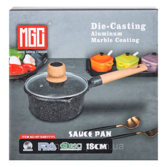 Сотейник з антипригарним покриттям 2,9 л з товстим дном Ø 18 см MGC HP-4-431CO | Зображення 6