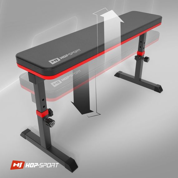 Лавка тренувальна Hop-Sport HS-1025 Pro для жиму горизонтальна регульована | Зображення 8