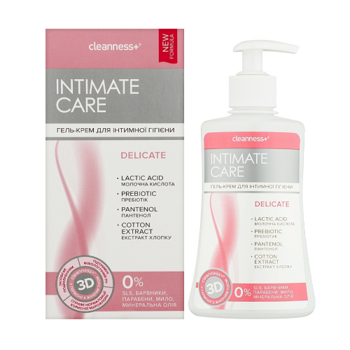 Крем-гель для інтимної гігієни 310мл делікатний Intimate care Cleanness+ | Зображення 1