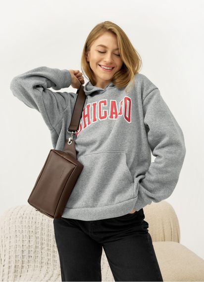 Жіноча сумка бананка бананка Sambag HARVI шоколадна 24 × 16 × 6 см (88213020) | Зображення 3