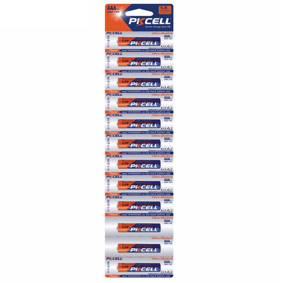 Батарейка сольова PKCELL 1.5V AAA / R03, 12 штук в блістері ціна за блістер, Q10/60