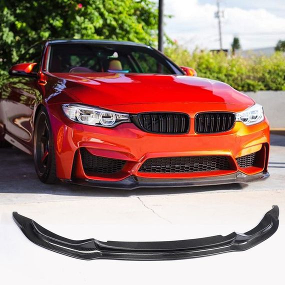 Накладка на передній бампер Lip V11 (для F80, Карбон) для BMW 3 серія F-30/31/34 2012-2019 рр | Зображення 1