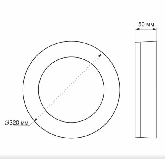 LED Світильник ЖКГ 30W 5000К 220V круглий Videx | Зображення 2