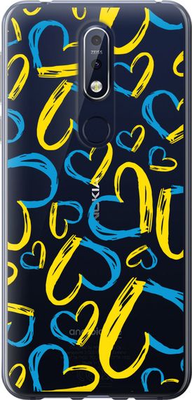 Чехол на Nokia 7.1 Сердца UA "5292u-1593-17620"