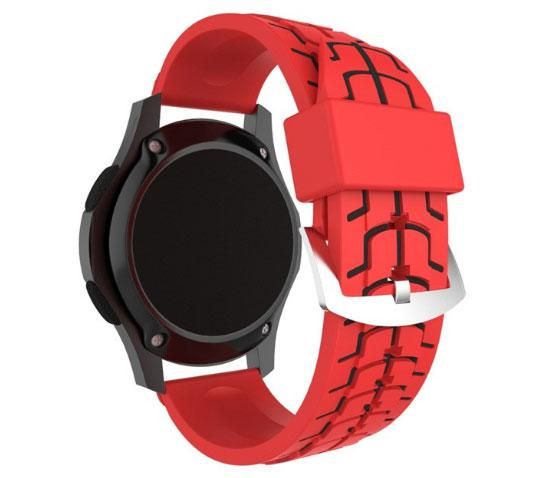 Силіконовий ремінець Primo Splint для годинника Samsung Gear S3 Classic SM-R770 / Frontier RM-760 - Red&Black | Зображення 1