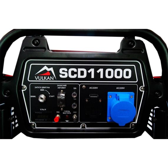 Генератор електроенергії дизельний Vulkan SCD11000 (9.0/10 кВт, 230 В, AVR, 2.7 л/год, 154 кг) | Зображення 5