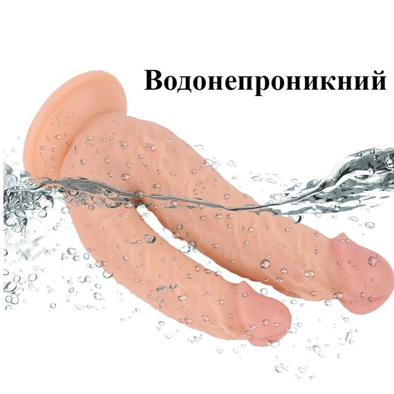 Реалістичний фалоімітатор для подвійної стимуляції, 19 см, на присосці | Зображення 2
