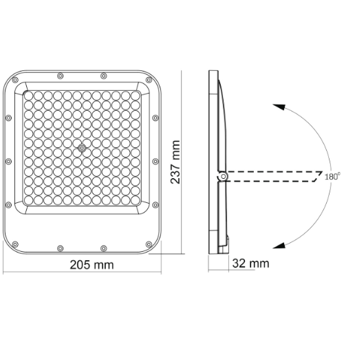 LED Прожектор 100W 5000К 220V VL-F2-1005G Videx | Зображення 4
