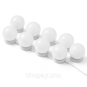 Подсветка для зеркала с регулировкой яркости 10 LED ламп, USB Лампочки для зеркала для макияжа GZ-77