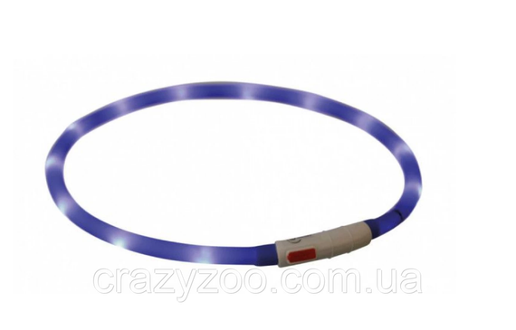 Нашийник для собак Trixie синій XS-XL, що світиться, 1х70 см TX-12642 | Зображення 1