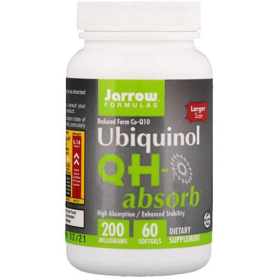 Коэнзим Jarrow Formulas Ubiquinol QH-Absorb 200 mg 60 Softgels