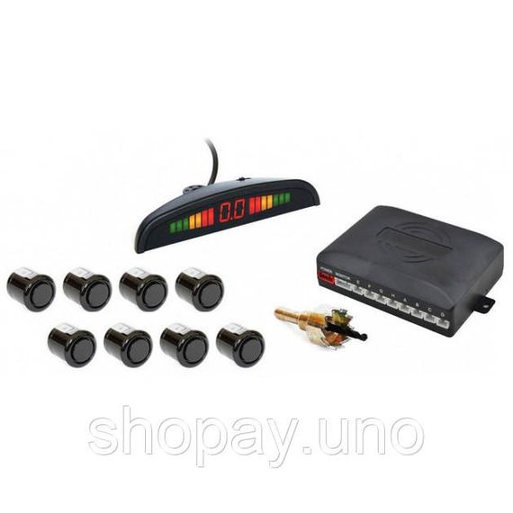 Парктронік (паркувальний радар) Assistant Parking Sensor, 8 чорних датчиків QK-62 | Зображення 9