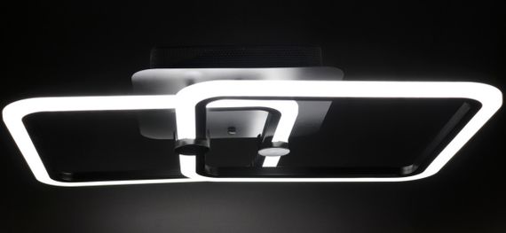 Люстра світлодіодна стельова LED світильник для квартири на стелю лед з пультом 25766 Чорний 10х41х63 см. | Зображення 1