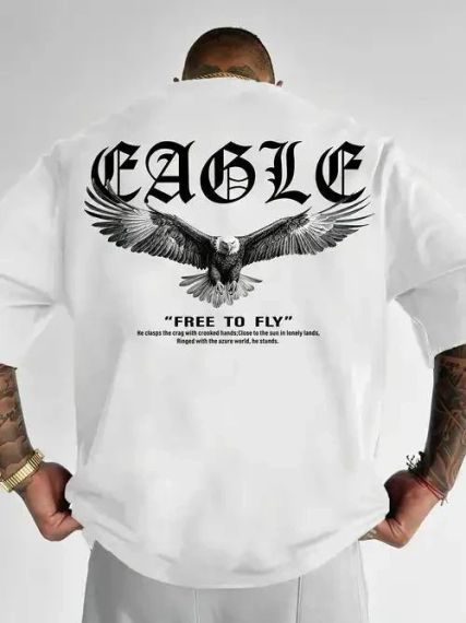 Футболка чоловіча з принтом повсякденна L Білий